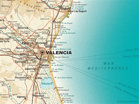 valencia spanien landkarte
